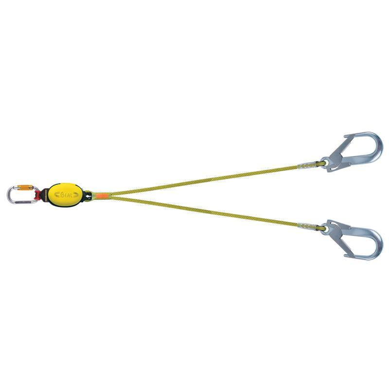Safety Lanyard Fall Arrest - BEAL DYNAPRO AIR V HOOK – Double Strand Safety with ABSORB’AIR Technology