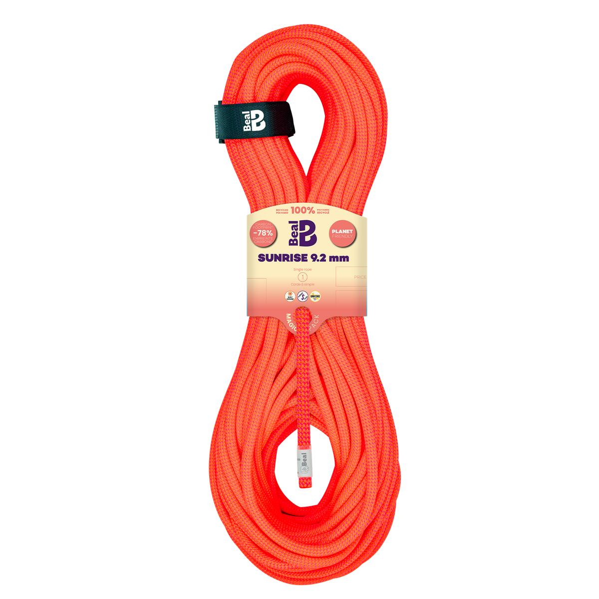 Tali Karmantel Dinamis Beal SUNRISE 9.2MM Unicore Dry Cover - Single Rope