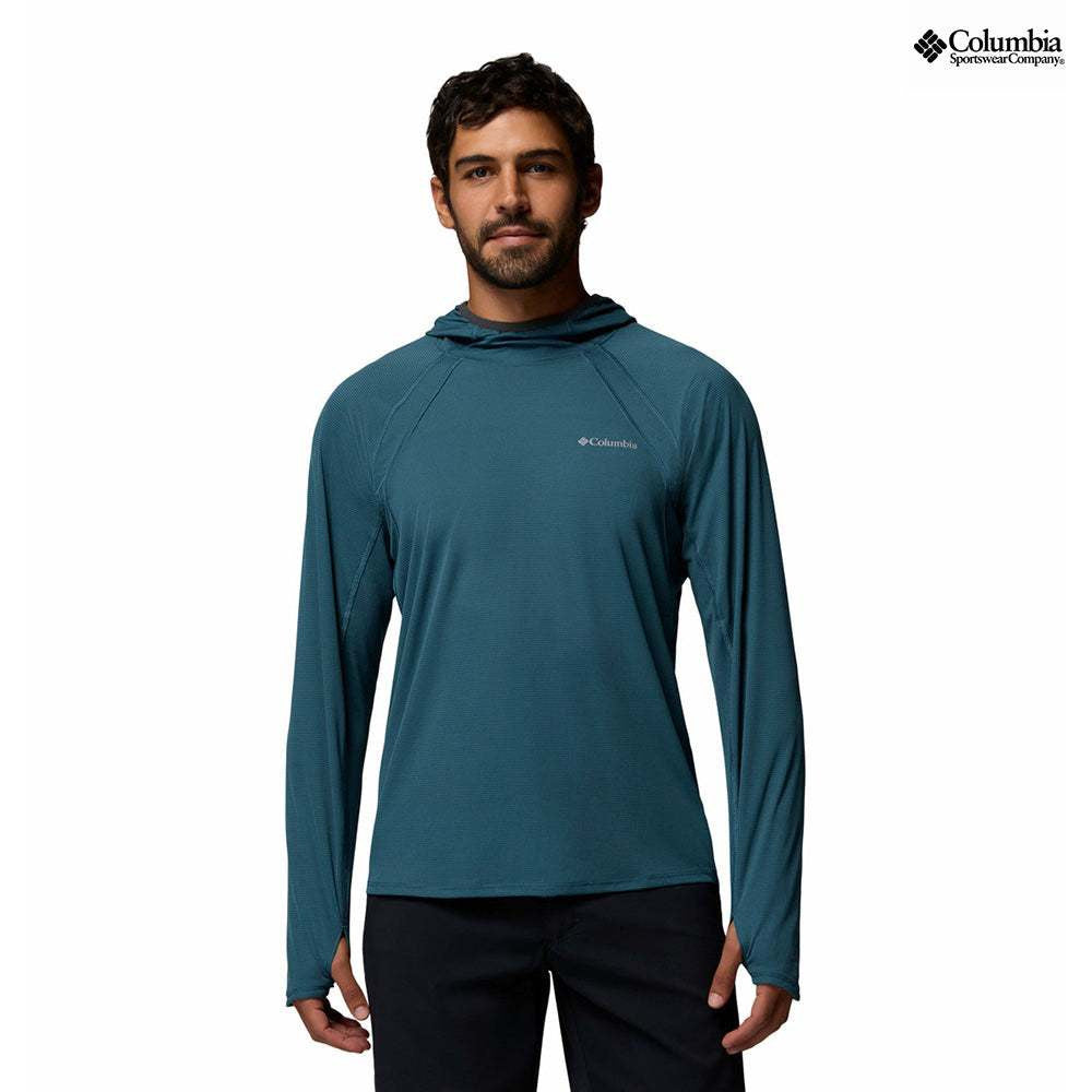Jaket Hoodie Olahraga - Columbia Men's Stealth Spring™ Long Sleeve Hoodie (Everblue, Shark)
