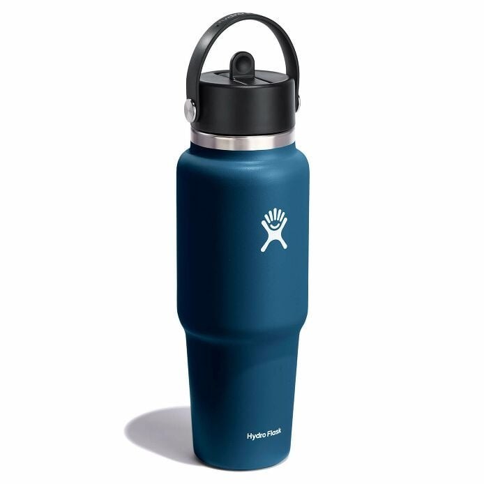 Hydro Flask Wide Flex Straw Cap Travel Bottle Indigo 32Oz
