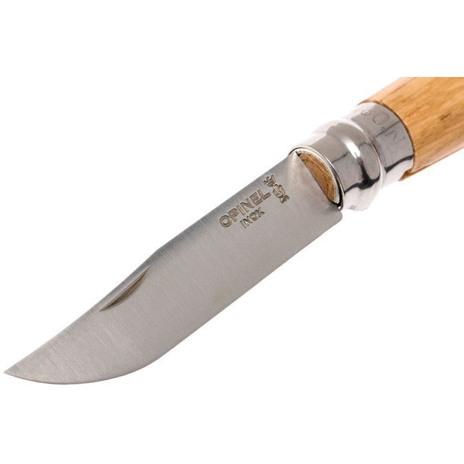 Opinel Luxury No.8 Stainless Steel Oak Handle Folding Knife