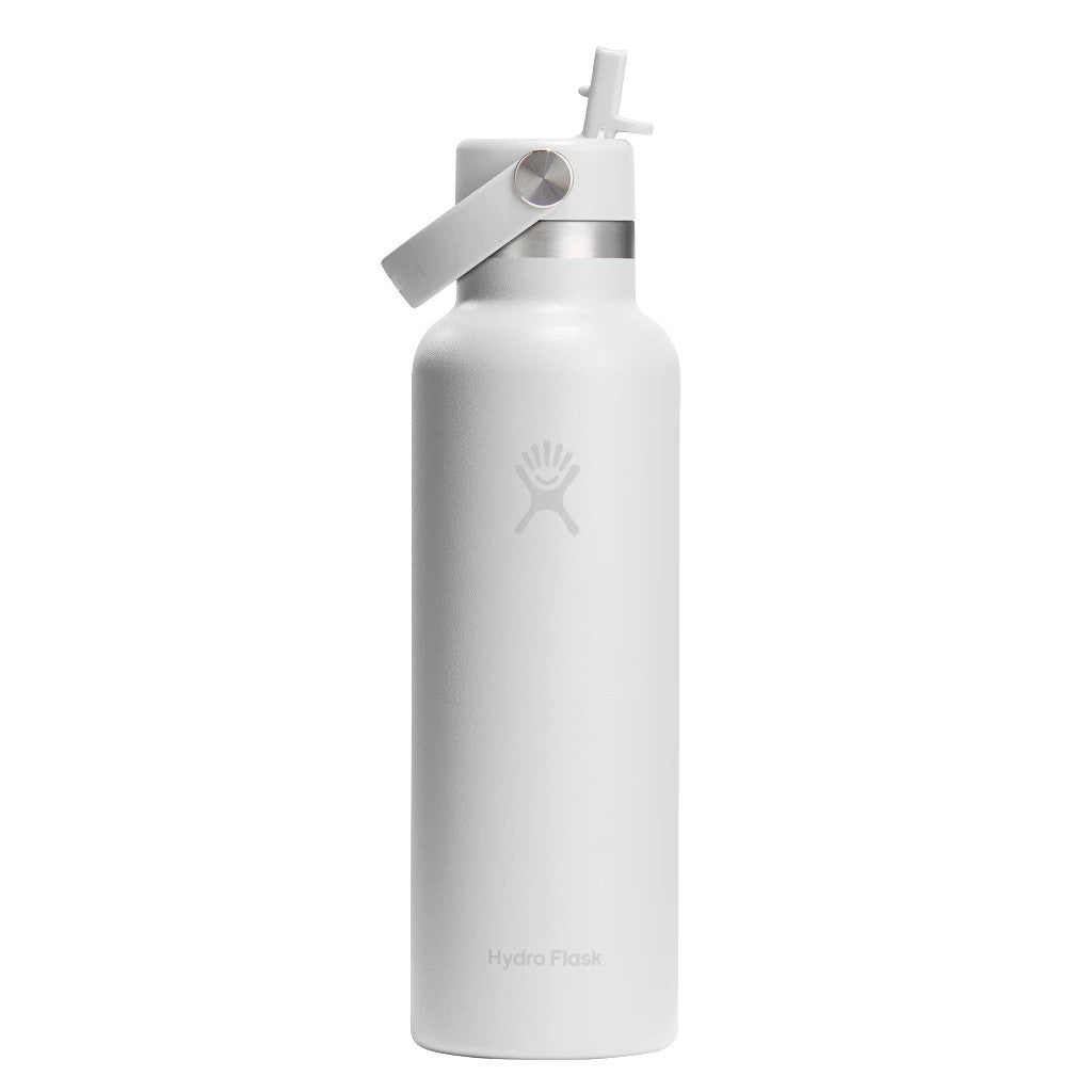 Botol Minum/Tumbler Dengan Sedotan - Hydro Flask Standard Flex Straw Cap 21oz/621ml (White 2.0)
