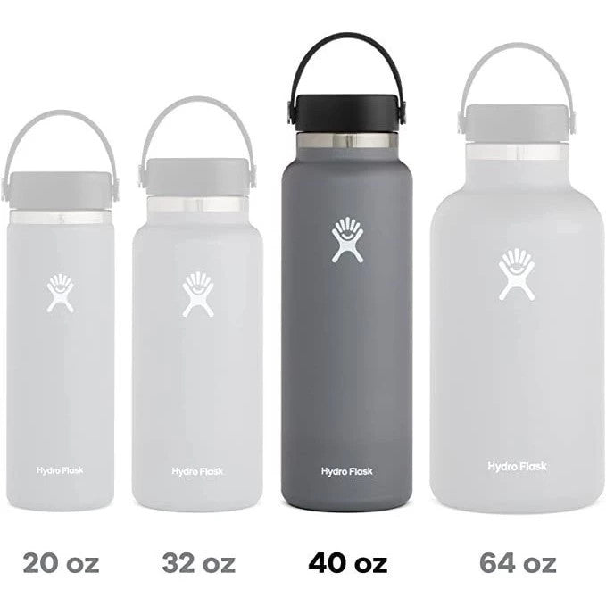 Botol Minum/Tumbler - Hydro Flask Wide Mouth Flex Cap 40oz/1182ml (Black 2.0)