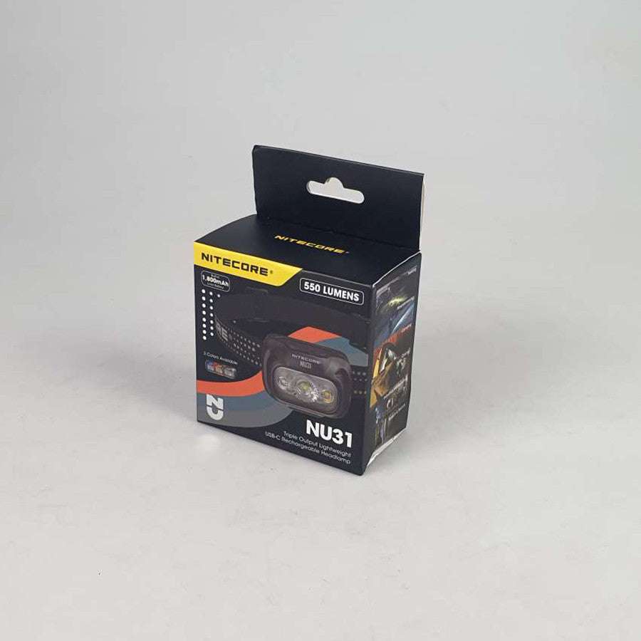 Senter Kepala - NITECORE Headlamp LED Senter Kepala Triple Output IP66 1800mAh 550lm - NU31 (Gray)
