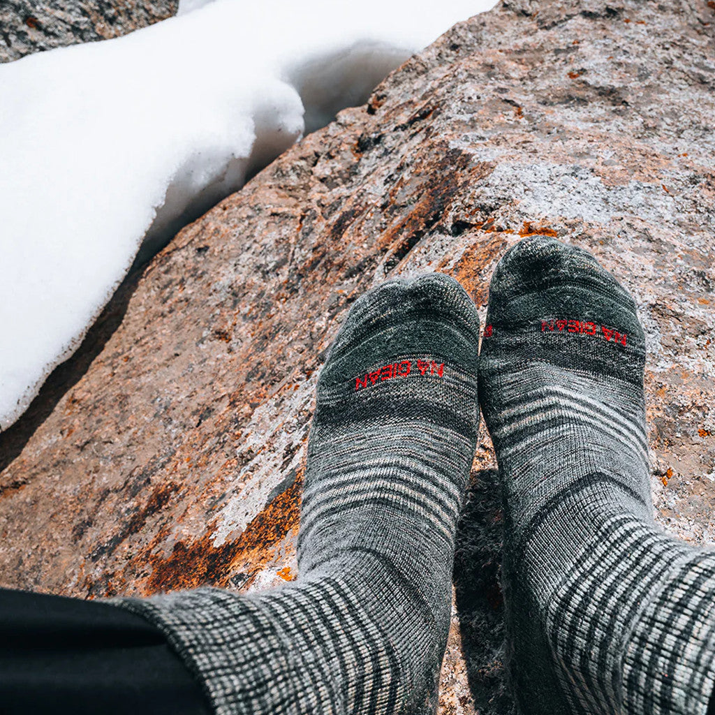 NAGIEAN Merino Socks Crew (Space-Dye Green) – Kaos Kaki Outdoor Hiking Premium