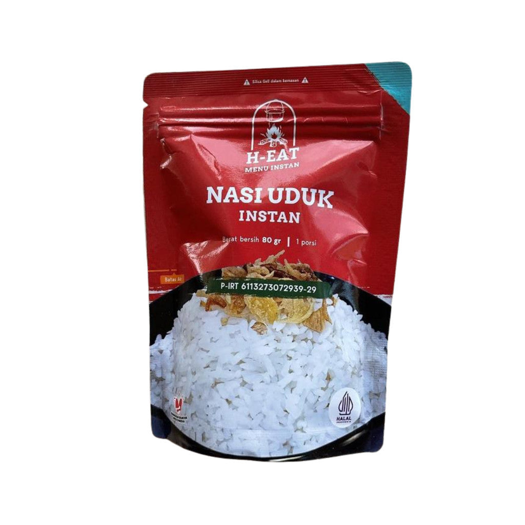 H-EAT Nasi Uduk (80gr) Instant - Makanan Instan Ransum Cepat Saji