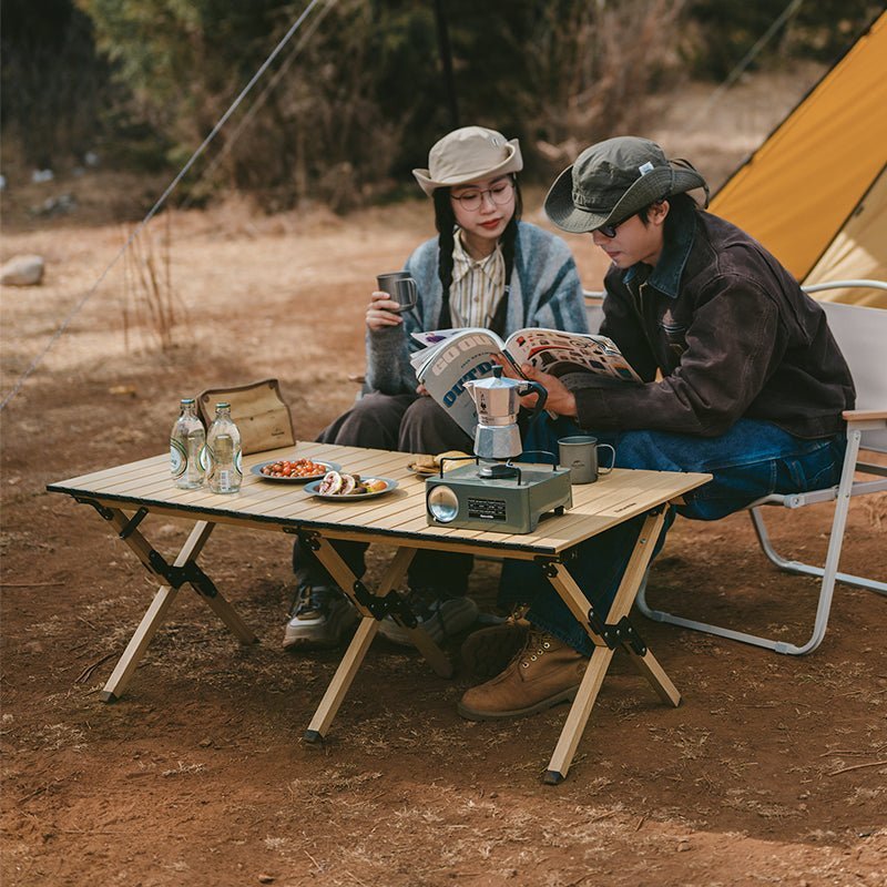 Meja Lipat Portable Camping - Star Jane L01 Egg Roll Table / Wood