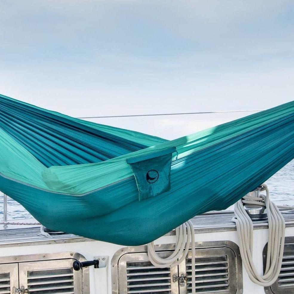 Ticket To The Moon Hammock King Size Emerald Green - Parasut Camping Outdoor Ayunan Nyaman 320x230 cm OEKO-TEX Certified