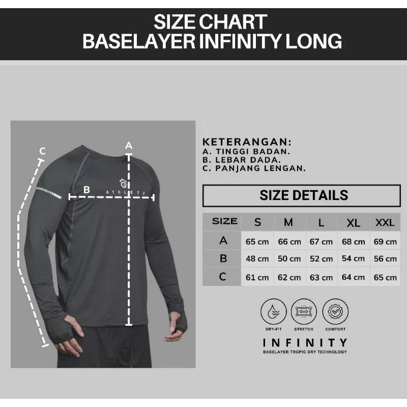 Base Layer Baju Olahraga - Angsana Infinity Long Sleeve