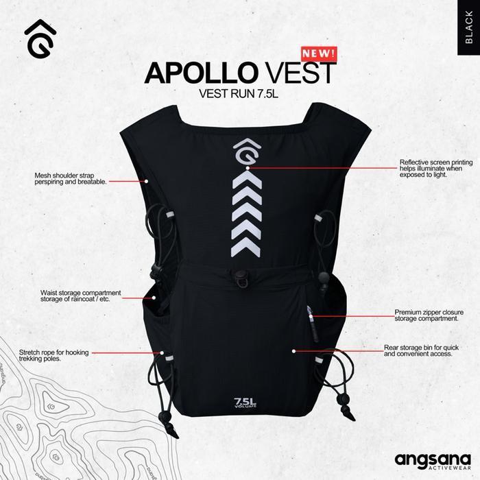 Rompi Lari / Vest Trail Running - Angsana Apollo Hydropack Access