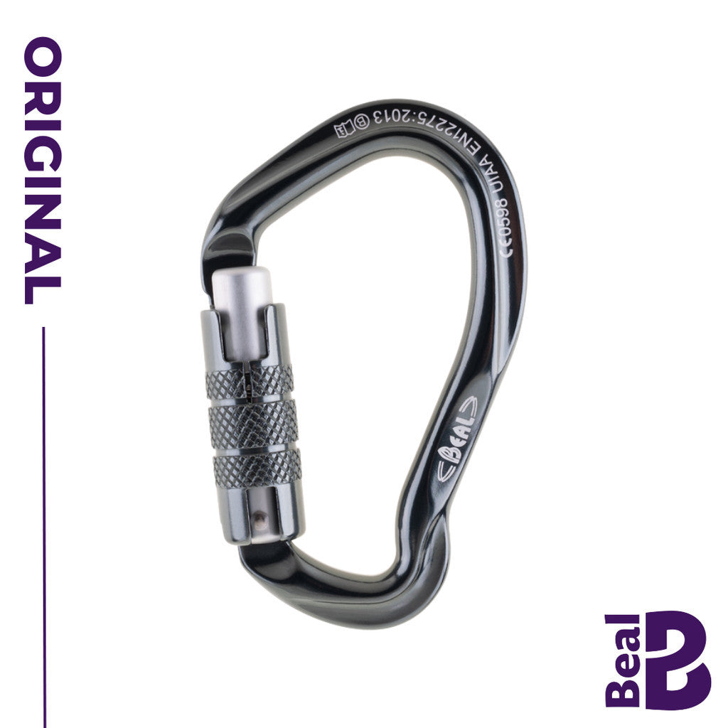 Karabiner Panjat - Beal Link 3-Matic - Asymmetrical Carabiner / Triple-Lock Mechanism