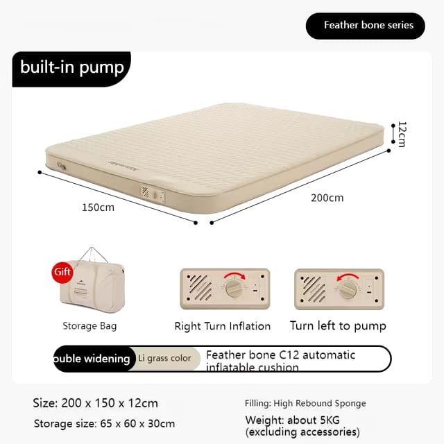 Matras Angin Camping - Naturehike Yugu Comfort Automatic Inflatable Cushion With Inner Inflatable Pump