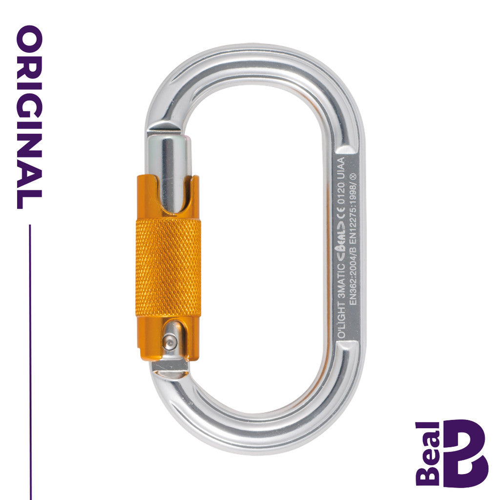 Karabiner Panjat - Beal O'light 3-Matic - Oval Aluminium Carabiner