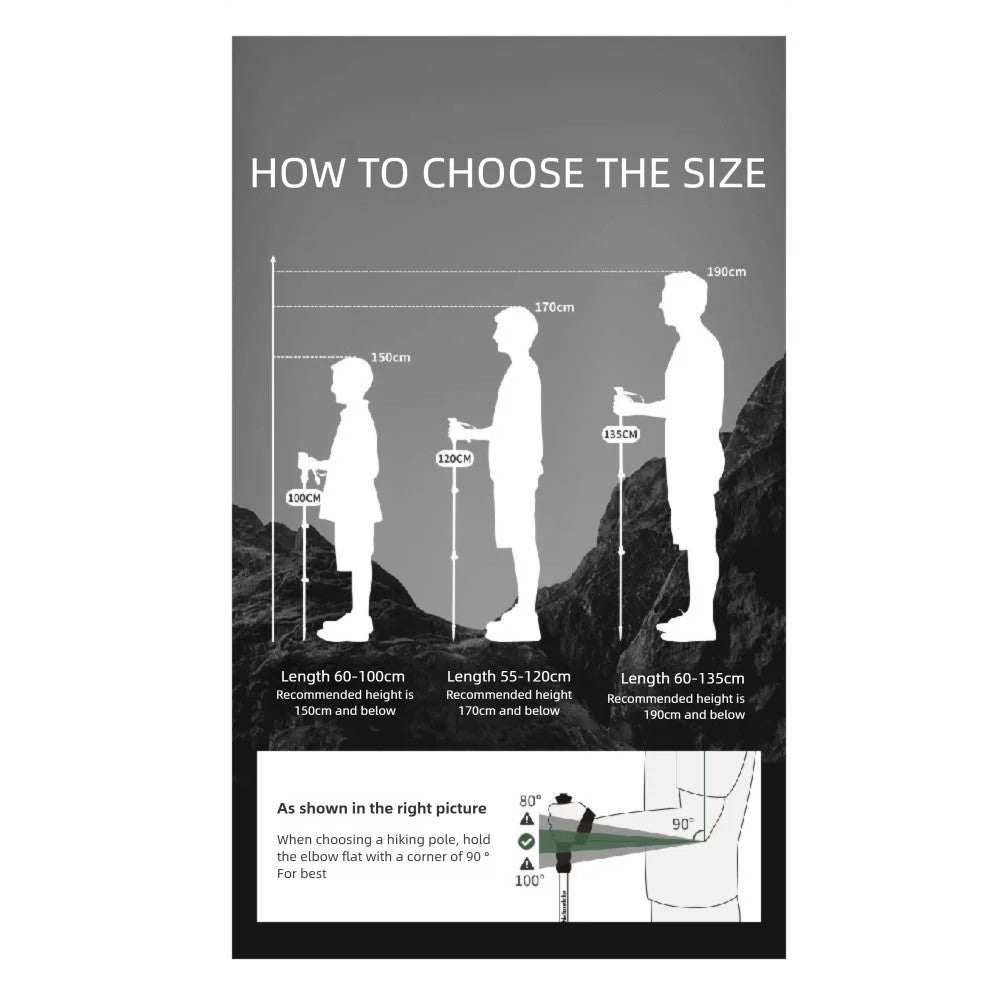 Tongkat Gunung/Hiking - Naturehike Qing Xue Base Three-Section Telescopic Trekking Pole / CNK2550DS010
