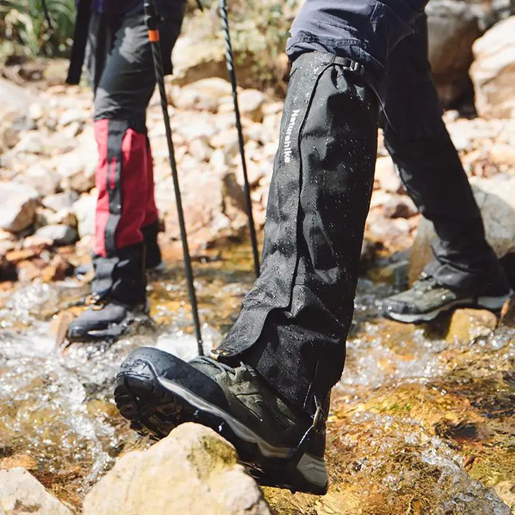 Gaiter Pelindung Kaki Sepatu - Naturehike Snow Leopard Outdoor All-terrain Boot Legging Gaiter / Black