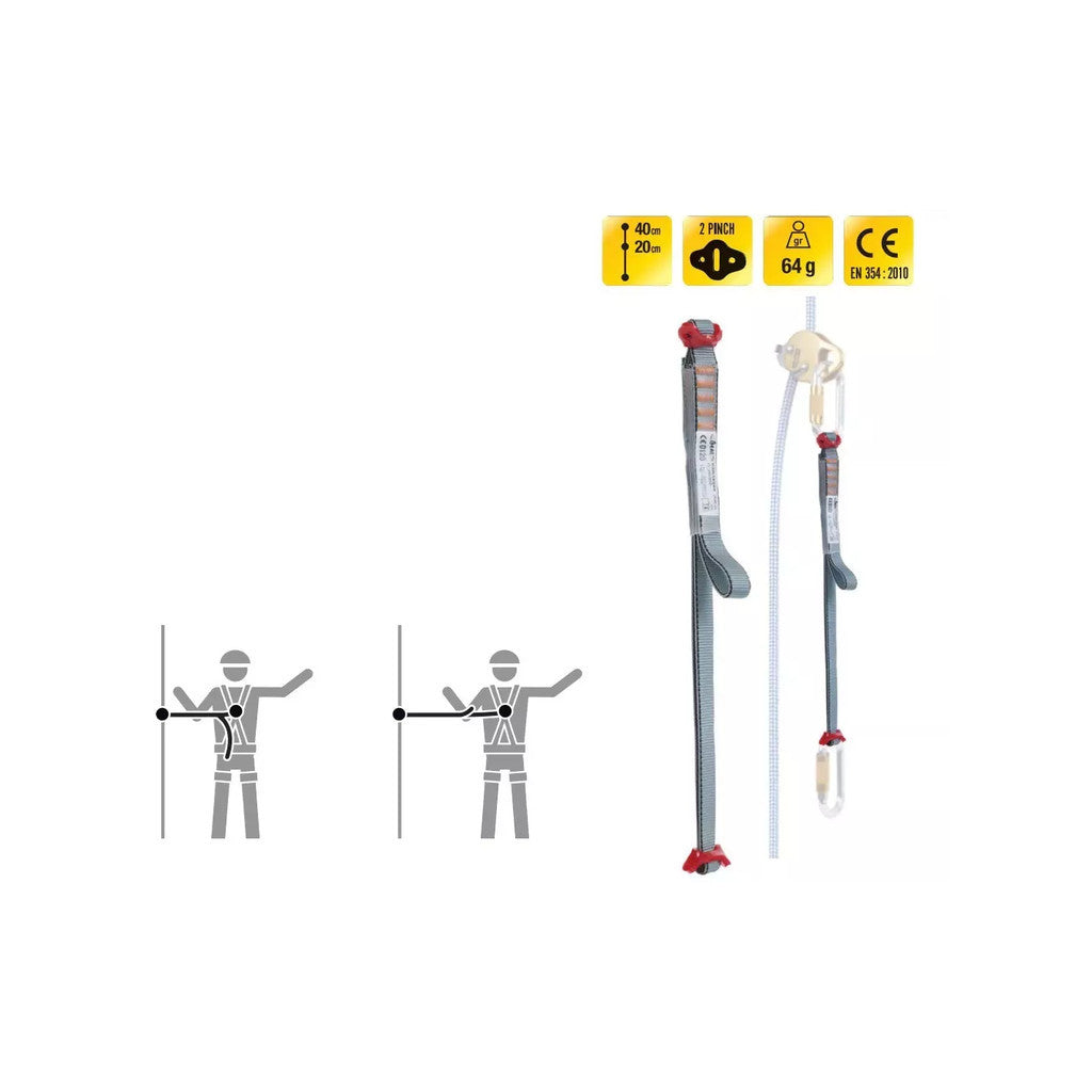 Pengaman Tali - Beal Mobile Lanyard - Safety Lanyard with 2 Anchor Points.
