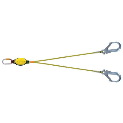 Safety Lanyard Fall Arrest - BEAL DYNAPRO AIR V HOOK – Double Strand Safety with ABSORB’AIR Technology