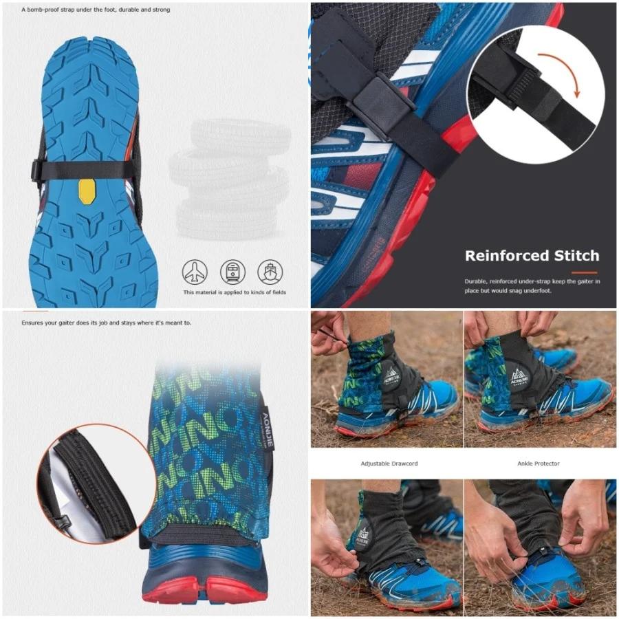 Gaiters Sepatu Lari Trail Aonijie E941 Original - Pelindung Kerikil & Debu Running Hiking