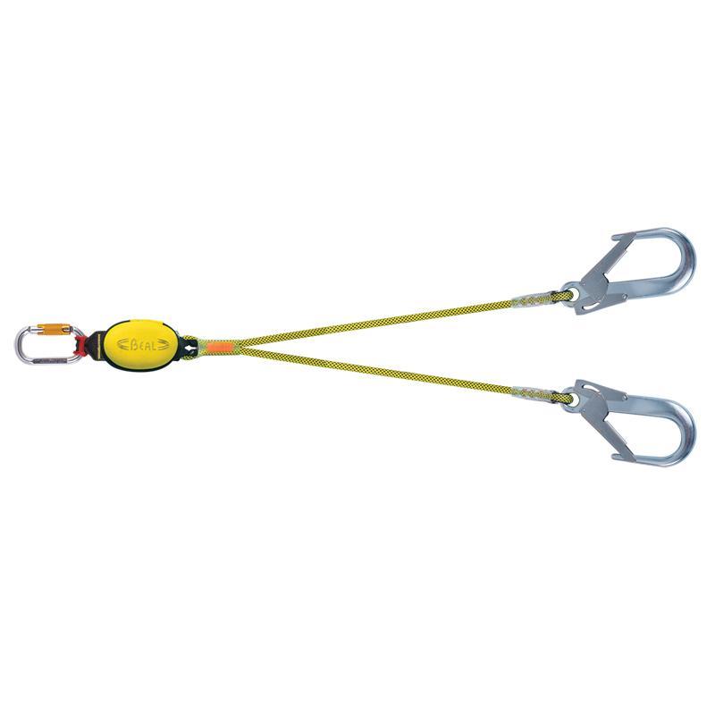 Safety Lanyard Fall Arrest - BEAL DYNAPRO AIR V HOOK – Double Strand Safety with ABSORB’AIR Technology