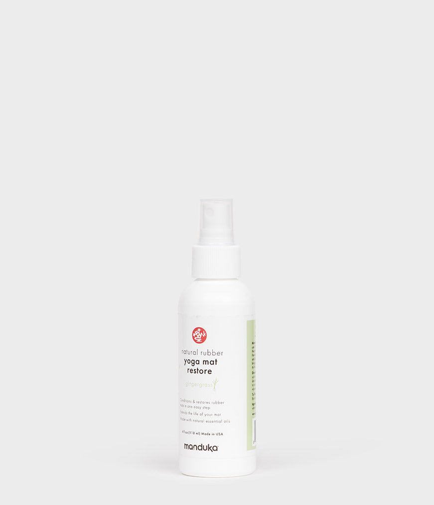 Manduka Natural Rubber Yoga Mat Restore Spray - Gingergrass (8oz/237ml)