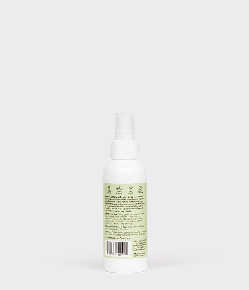 Manduka Natural Rubber Yoga Mat Restore Spray - Gingergrass (8oz/237ml)