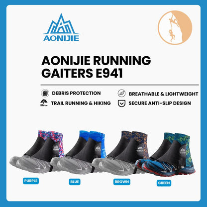 Gaiters Sepatu Lari Trail Aonijie E941 Original - Pelindung Kerikil & Debu Running Hiking