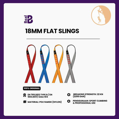 Tali Sling Nylon - Beal 18mm Flat Slings (5-Packs)