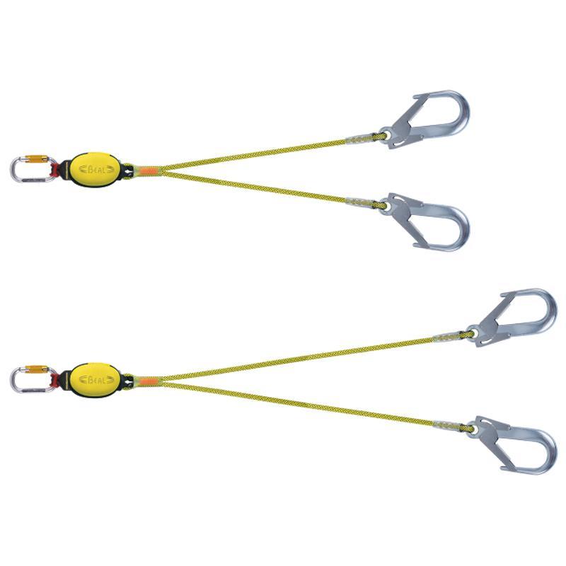 Safety Lanyard Fall Arrest - BEAL DYNAPRO AIR V HOOK – Double Strand Safety with ABSORB’AIR Technology