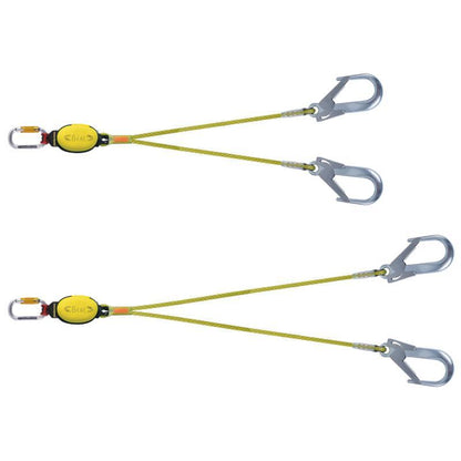 Safety Lanyard Fall Arrest - BEAL DYNAPRO AIR V HOOK – Double Strand Safety with ABSORB’AIR Technology