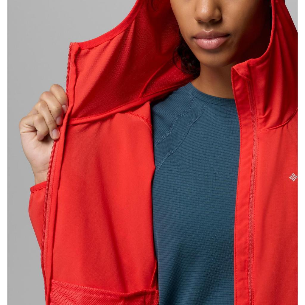 Jaket Gunung Outdoor Wanita - Columbia Women's Trailborne Jacket (Poppy Red)