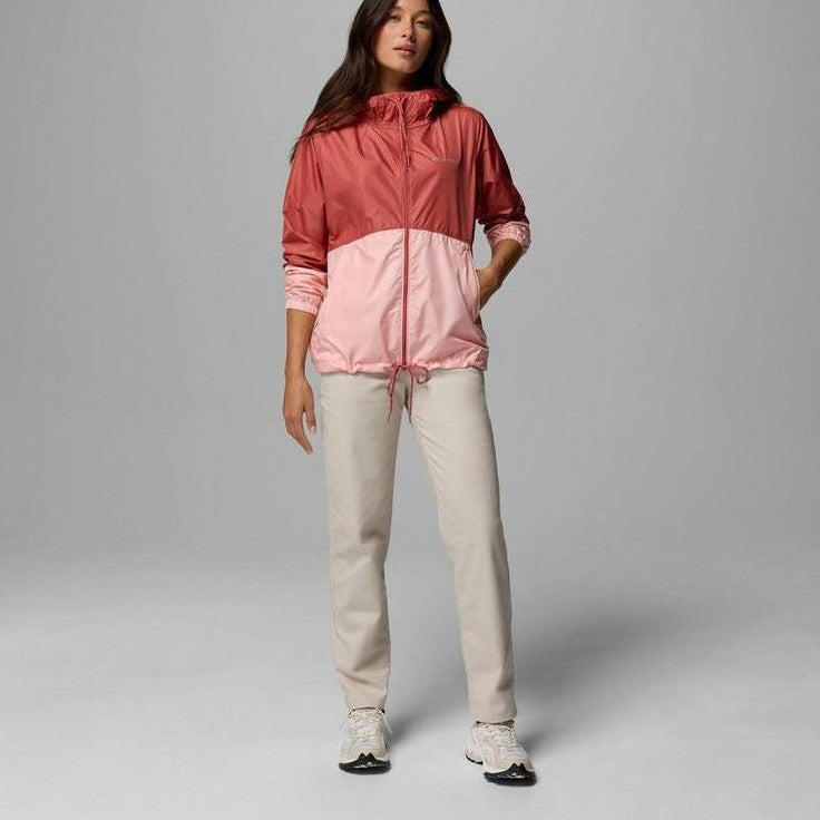 Jaket Outdoor Wanita - Women's Flash Forward II Windbreaker (Washed Red, Pink Sand)