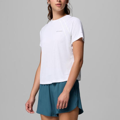 Kaos Olahraga Wanita - Columbia Women's Stealth Spring Short Sleeve Shirt (White)