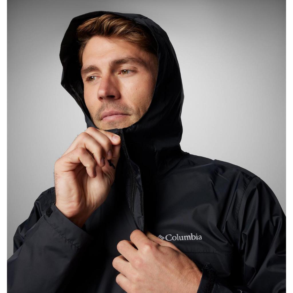 Jaket Gunung Pria Packable - Columbia Men’s Watertight II Jacket (Black)