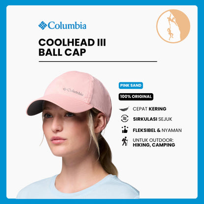 Topi Hiking Outdoor - Columbia Coolhead III Ball Cap (Pink Sand)