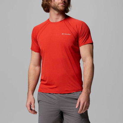 Kaos Olahraga Pria - Columbia Men's Stealth Spring Short Sleeve Shirt (Super Sonic)