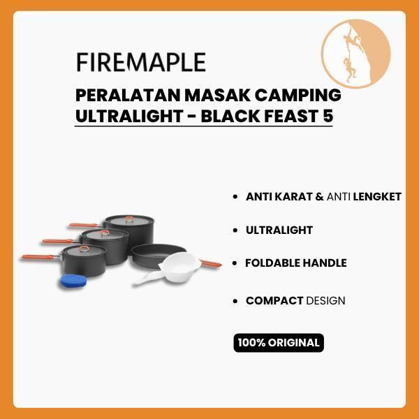 FireMaple Feast 5 Peralatan Masak Camping Ultralight - BLACK