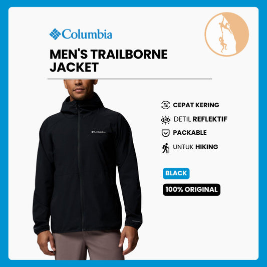 Jaket Gunung Outdoor - Columbia Men's Trailborne Jacket (Black)