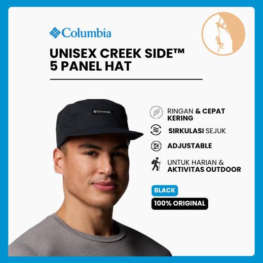Topi Columbia Unisex Creek Side™ 5 Panel Hat (Black)