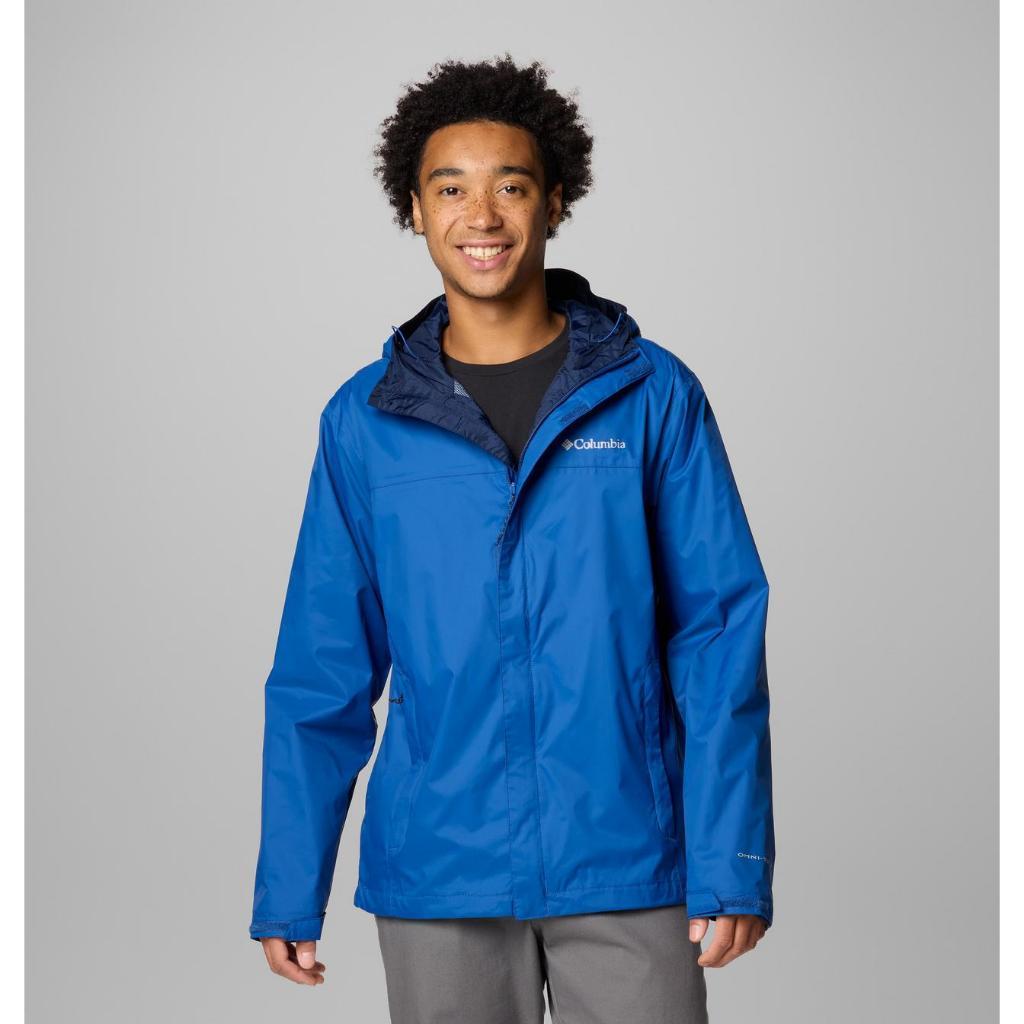Jaket Gunung Pria Packable - Columbia Men’s Watertight II Jacket (Mountain Blue)