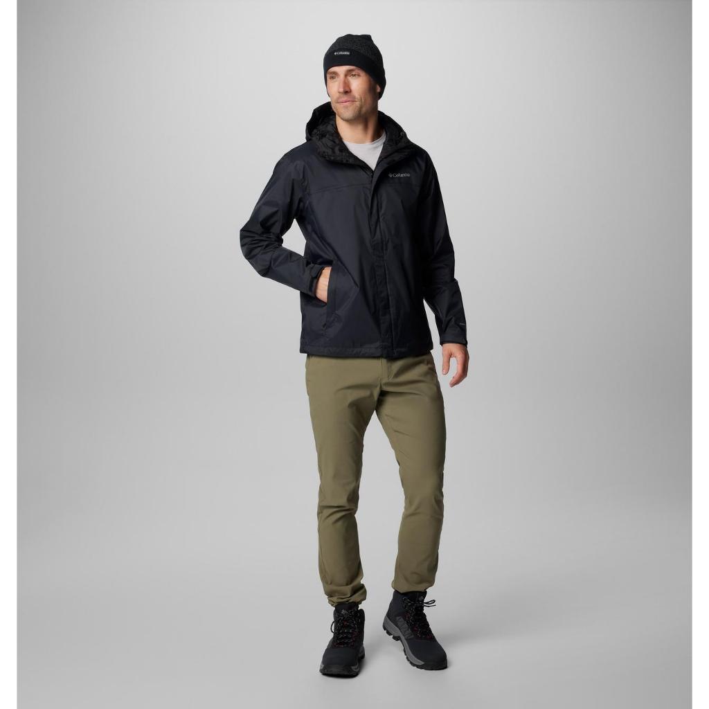 Jaket Gunung Pria Packable - Columbia Men’s Watertight II Jacket (Black)