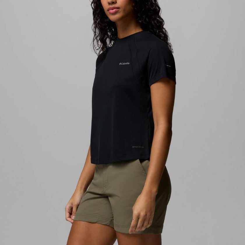 Kaos Olahraga Wanita - Columbia Women's Stealth Spring Short Sleeve Shirt (Black)