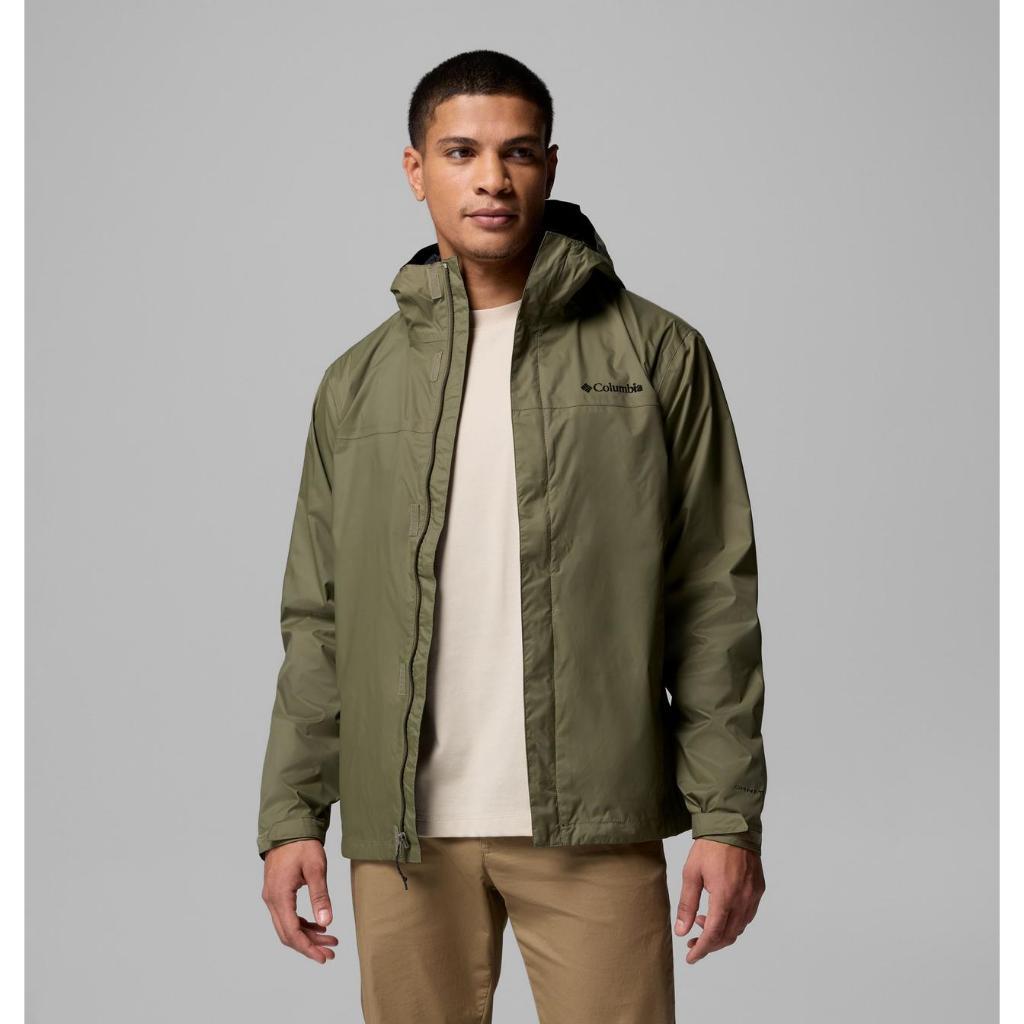 Jaket Gunung Pria Packable - Columbia Men’s Watertight II Jacket (Stone Green)