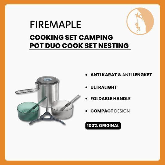 Cooking Set Camping Firemaple Antarcti Pot Duo Cook Set Nesting