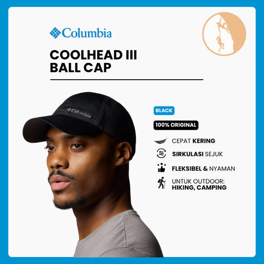 Topi Hiking Outdoor - Columbia Coolhead III Ball Cap (Black)