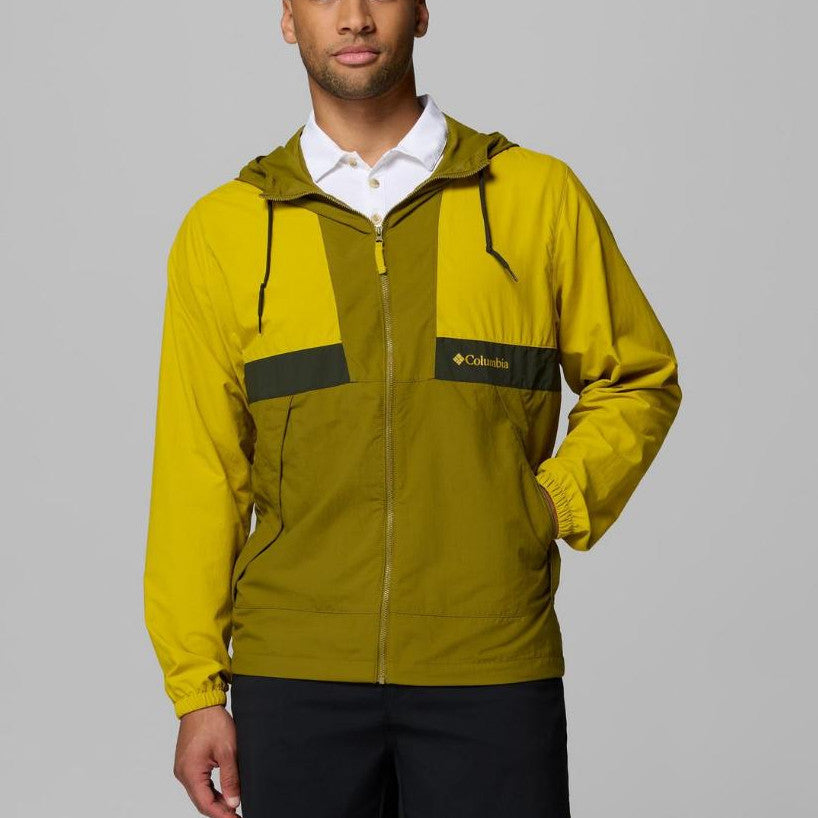 Jaket Oudoor Pria - Columbia Men's Spire Valley Hooded Windbreaker (Antique Moss)