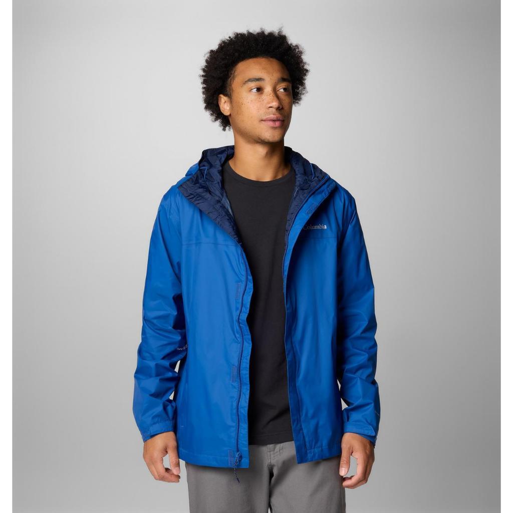 Jaket Gunung Pria Packable - Columbia Men’s Watertight II Jacket (Mountain Blue)