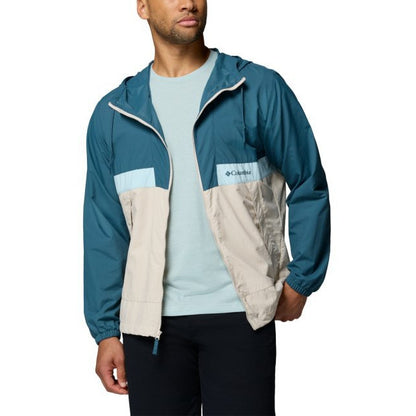 Jaket Oudoor Pria - Columbia Men's Spire Valley Hooded Windbreaker (Everblue, Dark Stone)