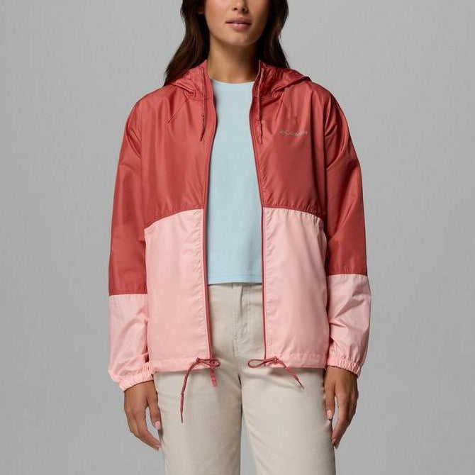 Jaket Outdoor Wanita - Women's Flash Forward II Windbreaker (Washed Red, Pink Sand)