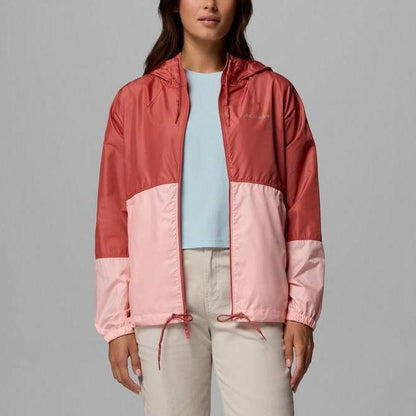 Jaket Outdoor Wanita - Women's Flash Forward II Windbreaker (Washed Red, Pink Sand)