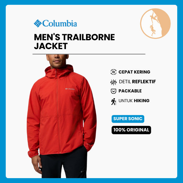 Jaket Gunung Outdoor - Columbia Men's Trailborne Jacket (Super Sonic)